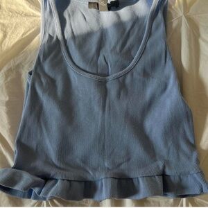Forever 21 Light Blue Ribbed Tank Top